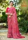 Shanti Vol 2 By Kashvi Bright Moss Foil Printed Saree Wholesale Price In Surat
